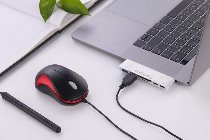 SOON GO Wired Mouse,Mini Optical Computer Mouse with Ergonomic Design for Laptop, Chromebook, PC, Desktop, Mac, Notebook-Red by SOONGO - Image 4
